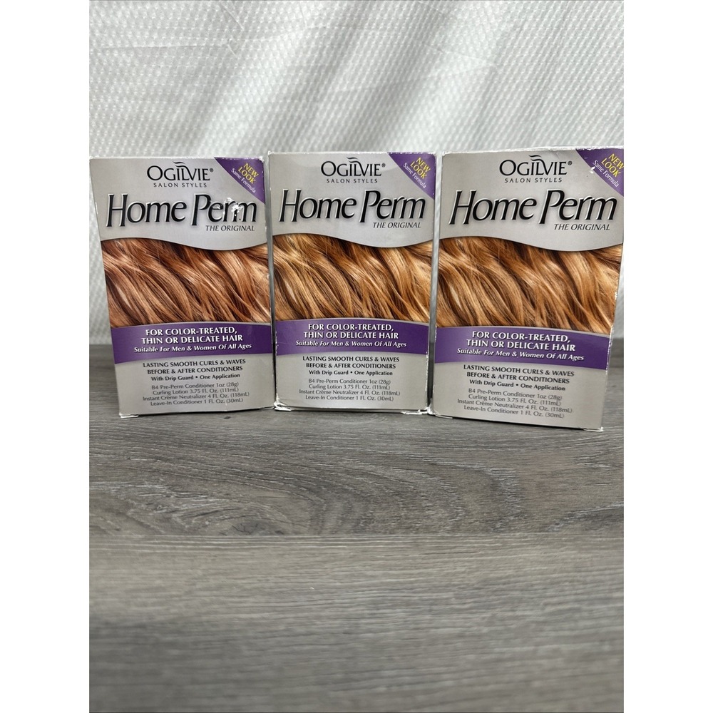 Ogilvie Salon Styles Home Perm Unisex 3-Pack Purple New Color-Treated Thin Hair